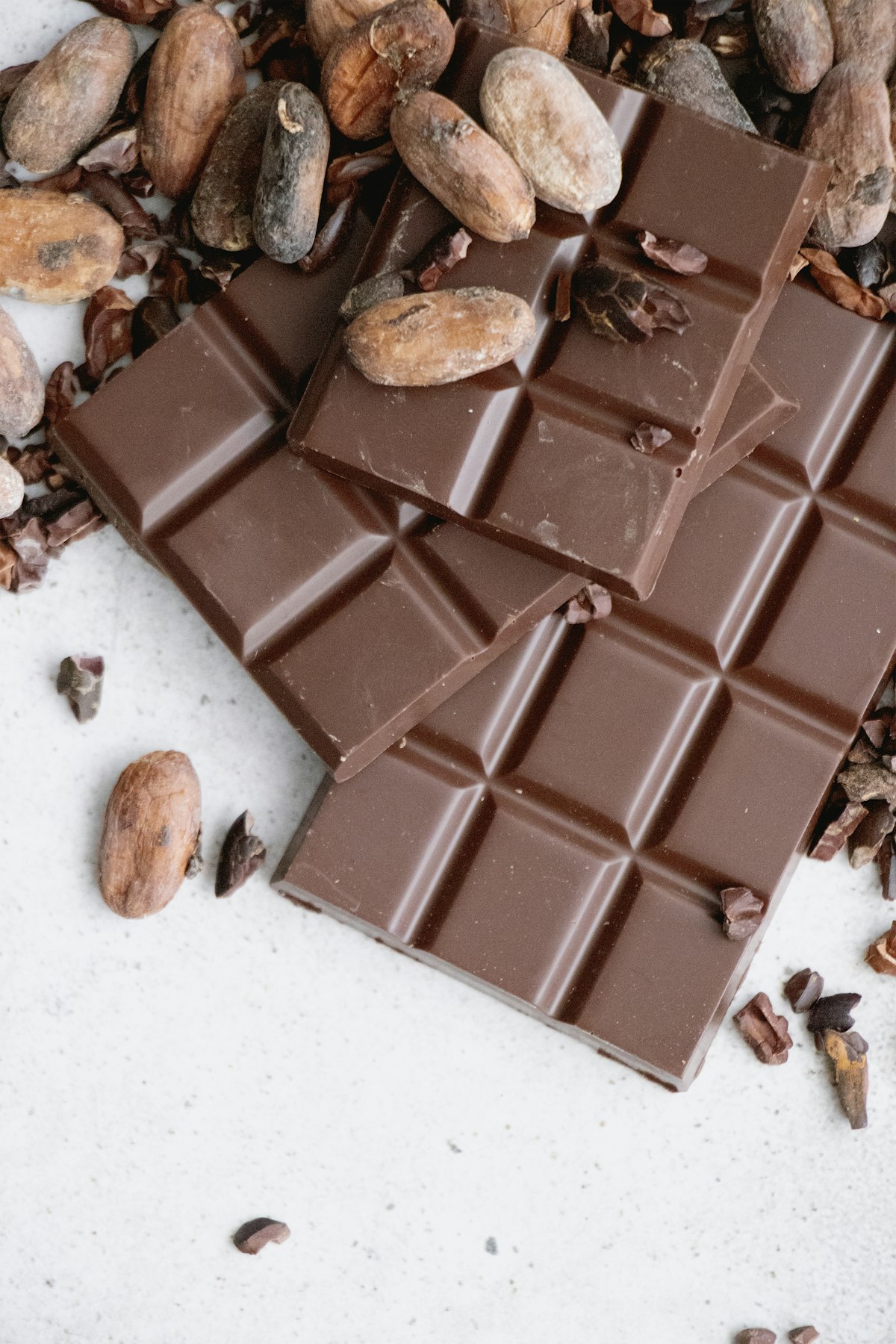 Barras de chocolate como inspiración para chocolate de mesa
