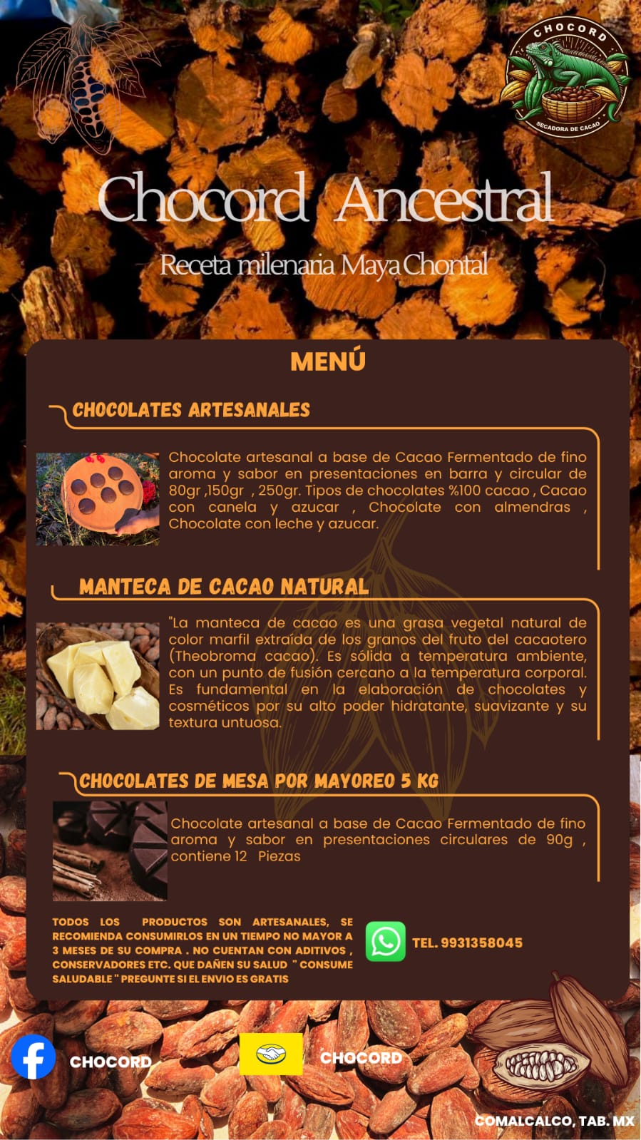 Chocolate artesanal elaborado por Chocord